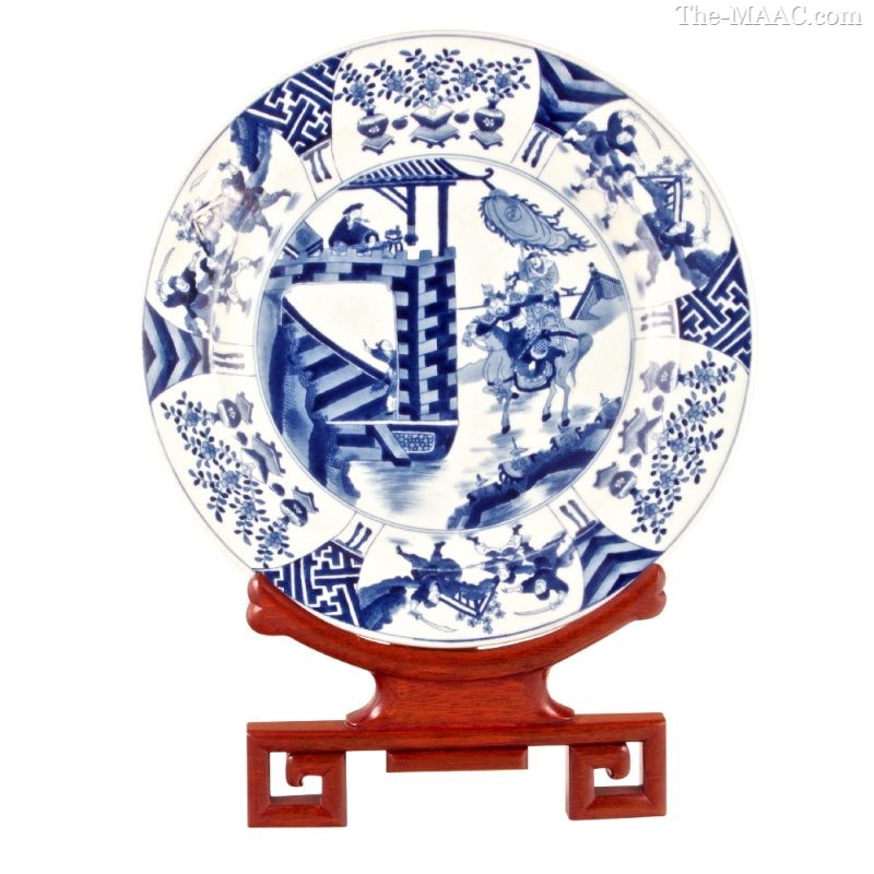 Large Chinese Blue and White Charger - at Hoffman-Gampetro - at The Manhattan Art & Antiques Center