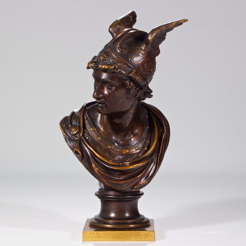 A Fine Patinated Bronze Bust of Mercury - Image 2