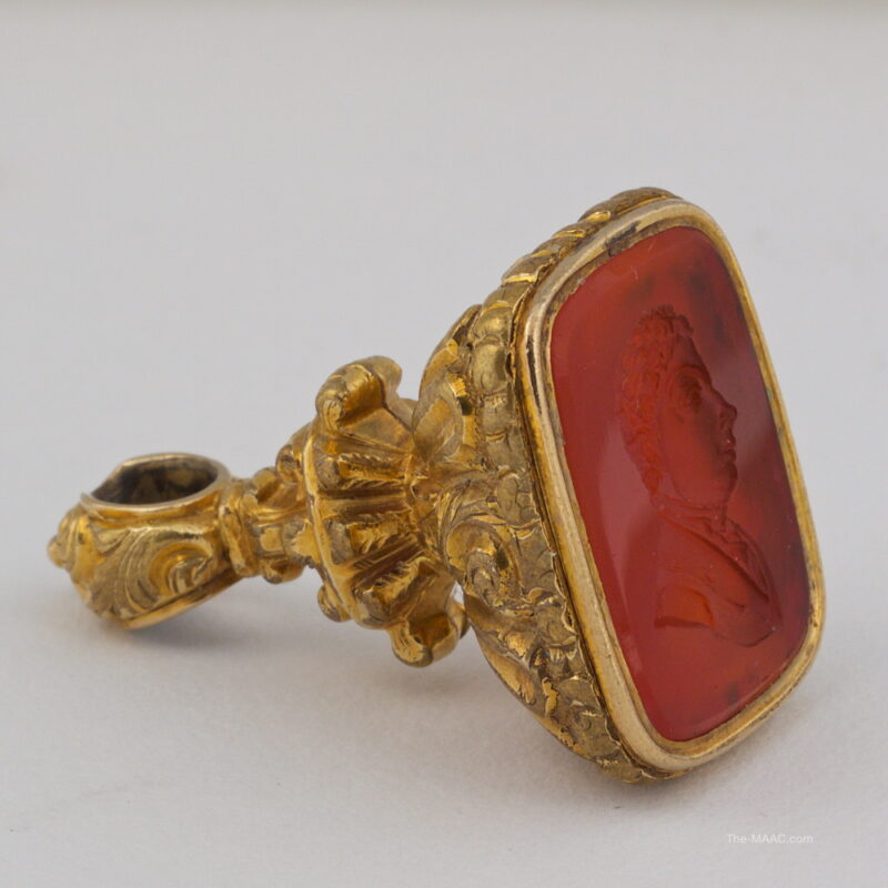 Carnelian Intaglio of William Pitt The Younger Set into a Seal - Image 2