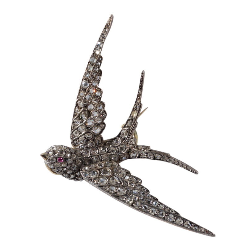 Victorian Swallow Brooch