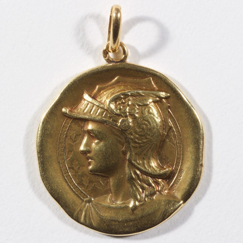 Art Nouveau Gold Pendant by L. Tricard