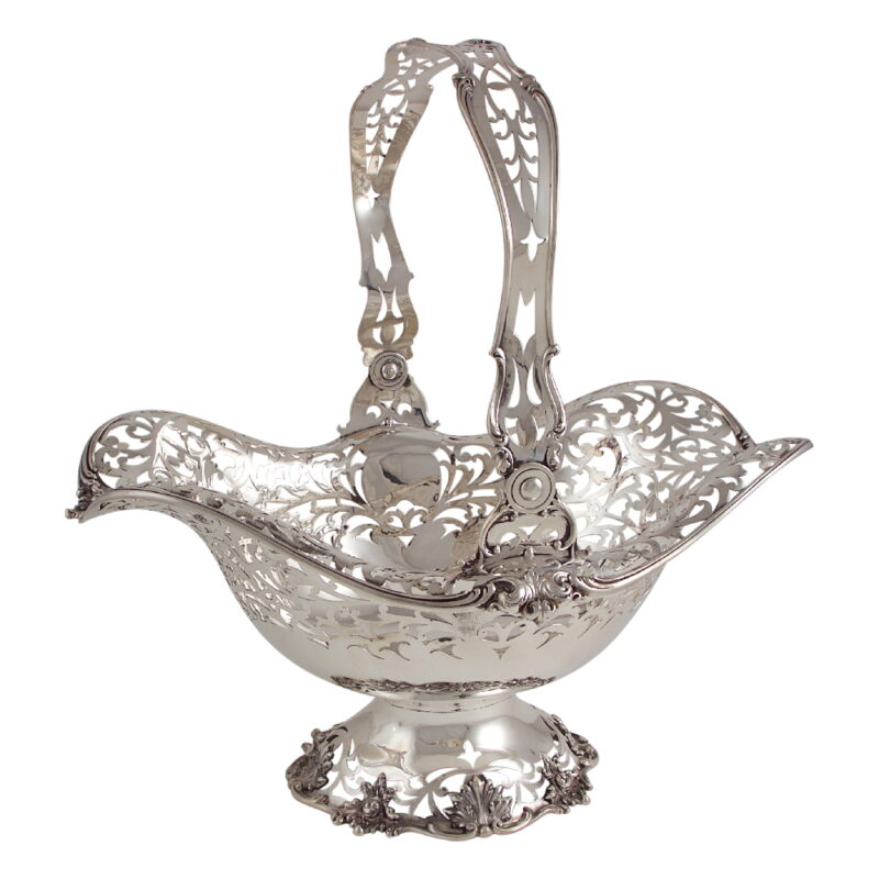 Large Sterling Silver Basket - Image 2