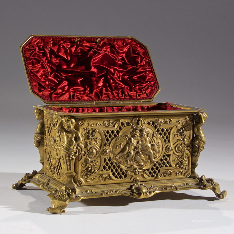 French Bronze Jewelry Casket - Image 2