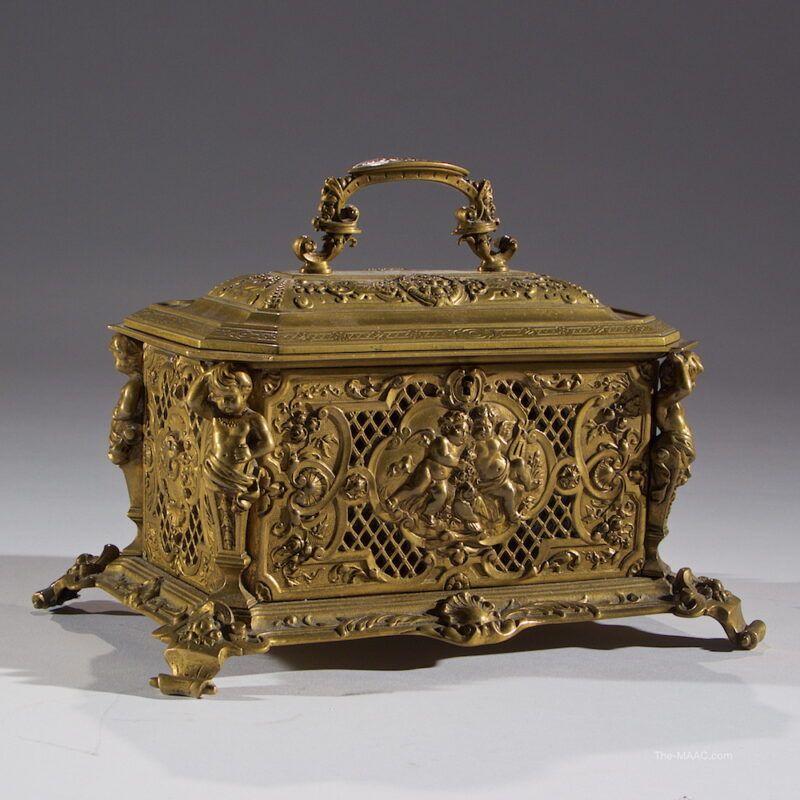 French Bronze Jewelry Casket