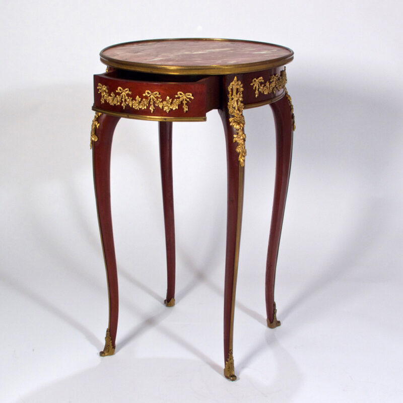 A Stunning Louis XV Style Ormolu-Mounted Marble-Top Round Table - Image 3