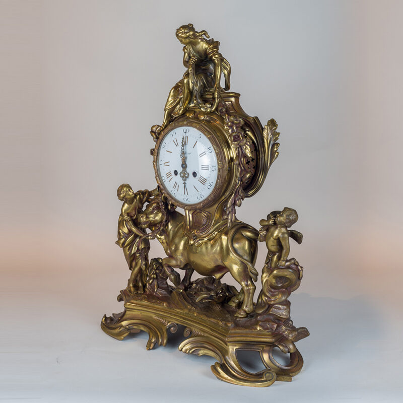A Fine French Gilt Bronze Figural Mantel Clock - Image 5