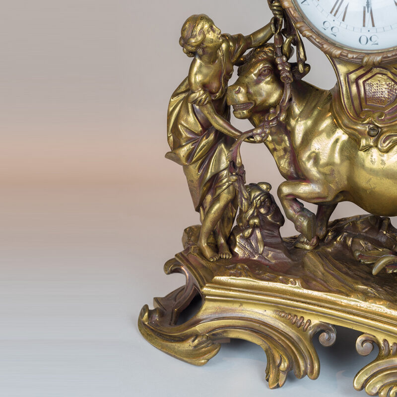 A Fine French Gilt Bronze Figural Mantel Clock - Image 4