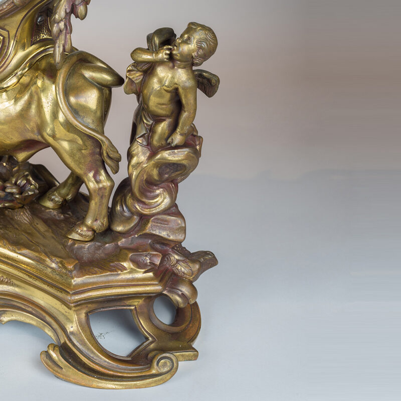 A Fine French Gilt Bronze Figural Mantel Clock - Image 3
