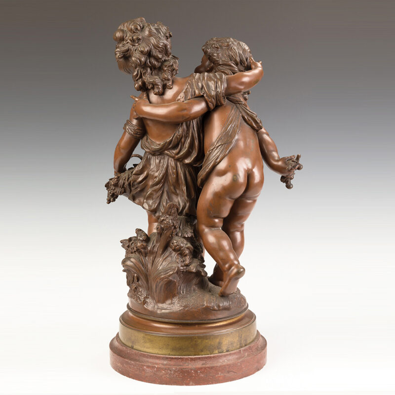 A Fine Quality Patinated Bronze Figures of Children by Auguste Moreau - Image 3