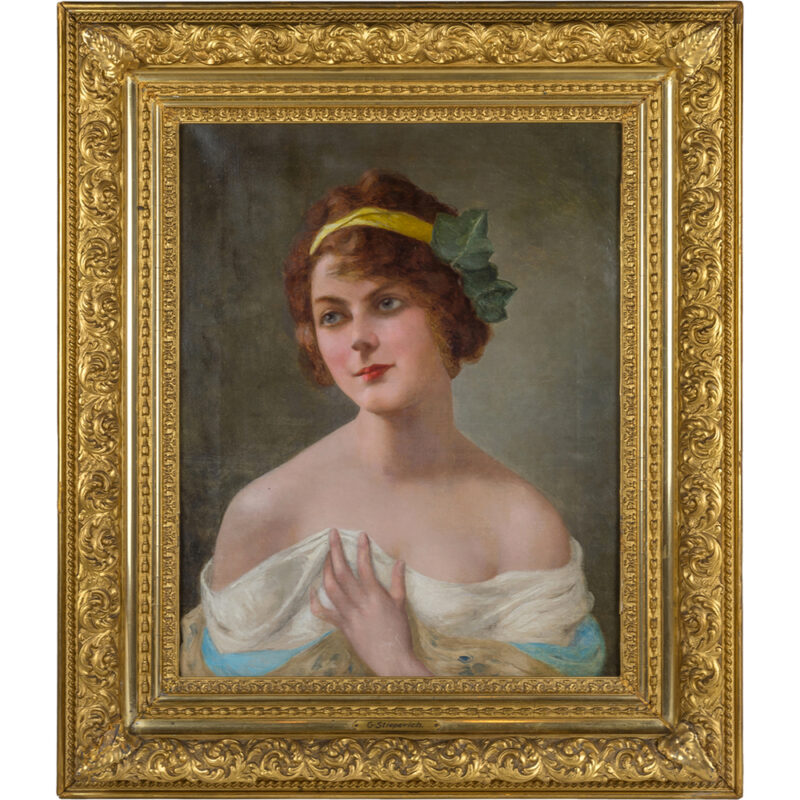 Portrait of a Young Beauty by Stiepevich
