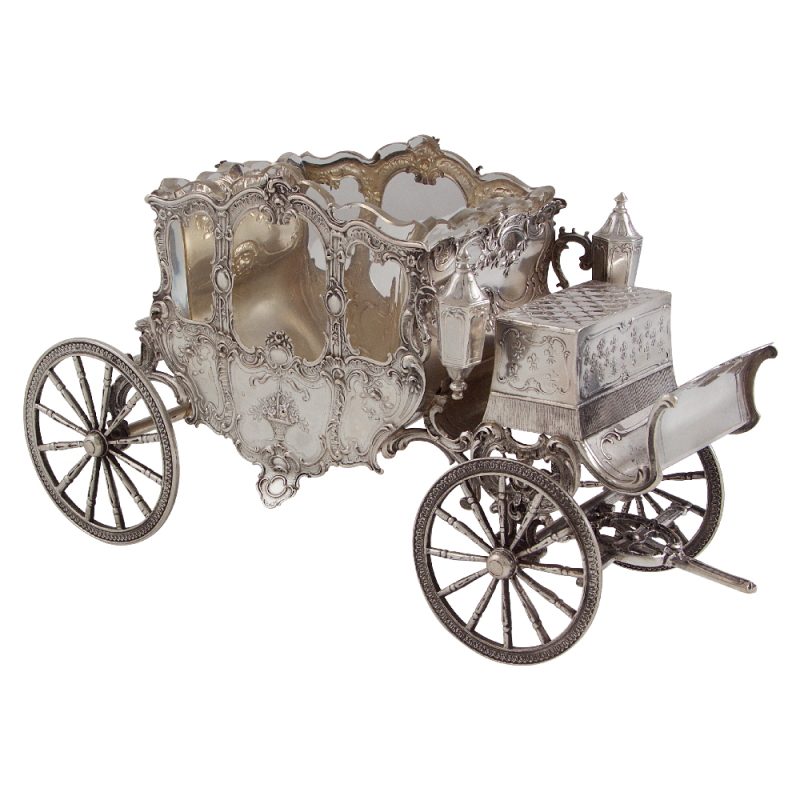 Antique German Silver Carriage - at Manhattan Art & Antiques Center 