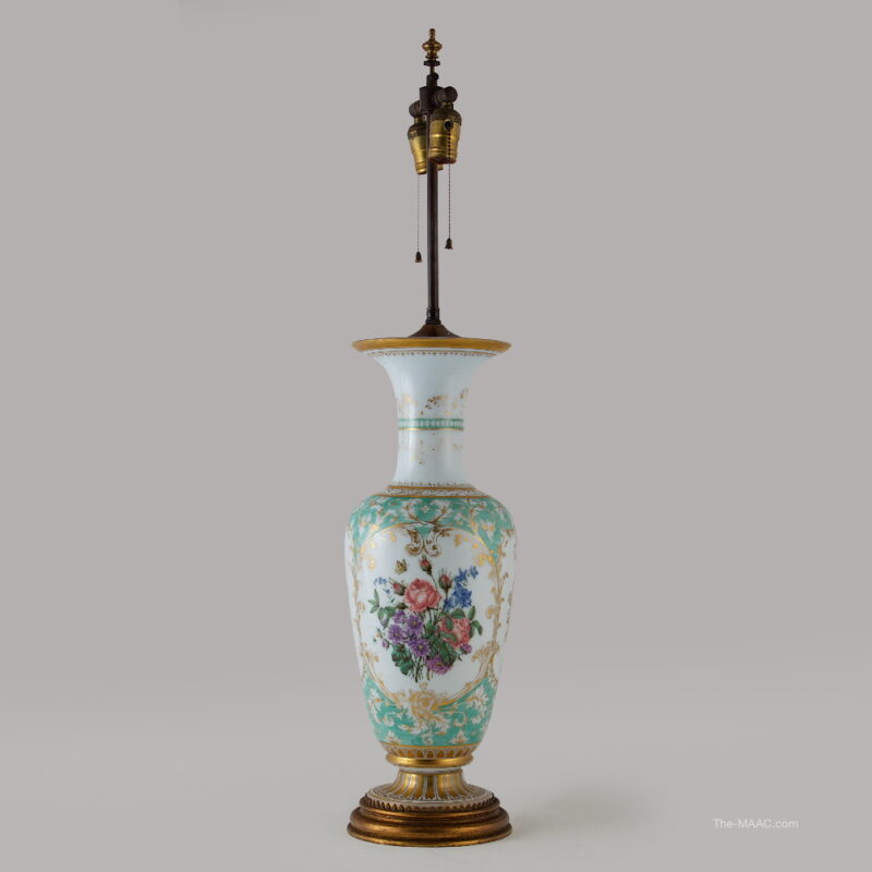Charming French Baccarat Opaline Glass Lamp