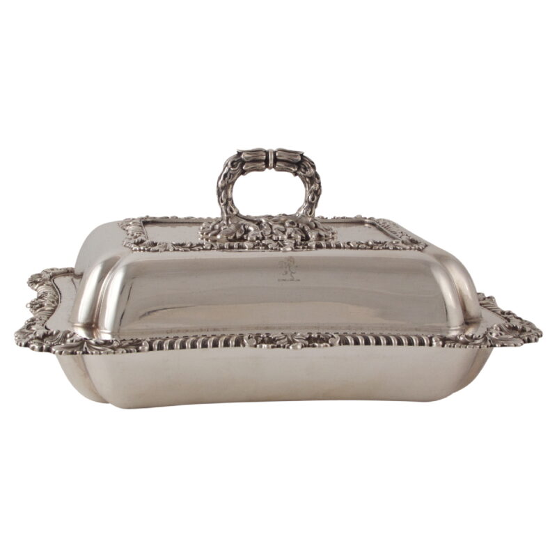 Georgian English Sterling Silver Dish and Cover - Image 2