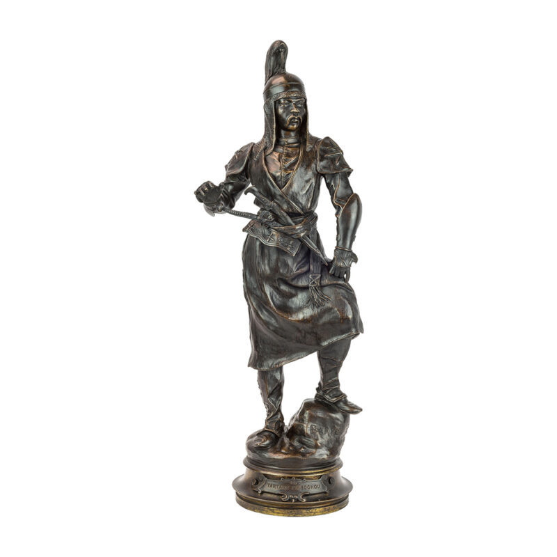 A Fine Patinated Bronze Sculpture of a Manchu Tartar by Barye