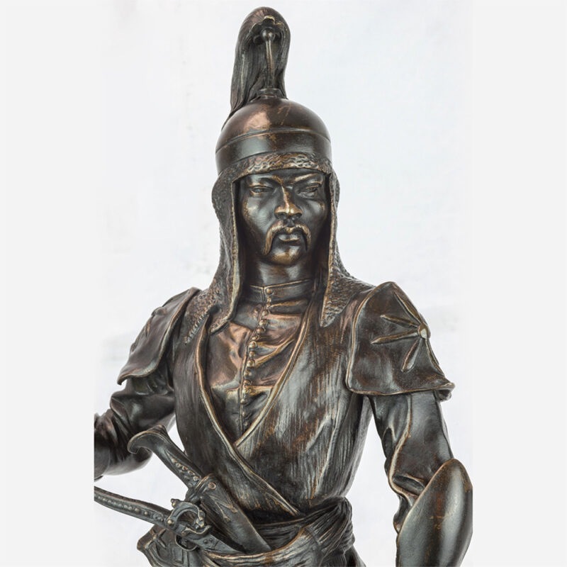 A Fine Patinated Bronze Sculpture of a Manchu Tartar by Barye - Image 3