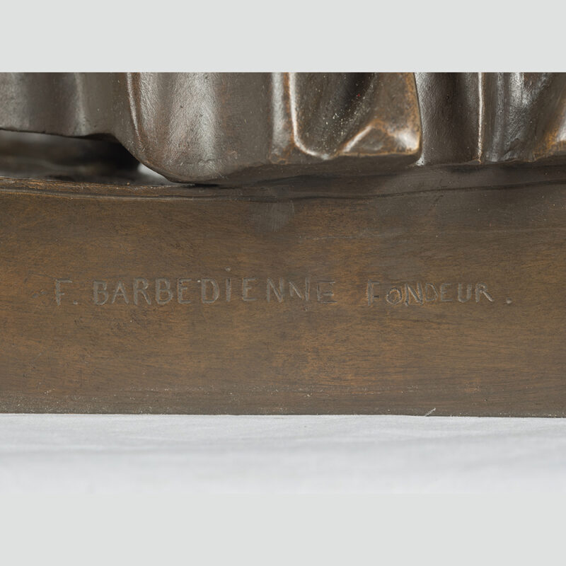 Pair of Important Bronze Figural Torcheres by Ferdinand Barbedienne Foundry - Image 2