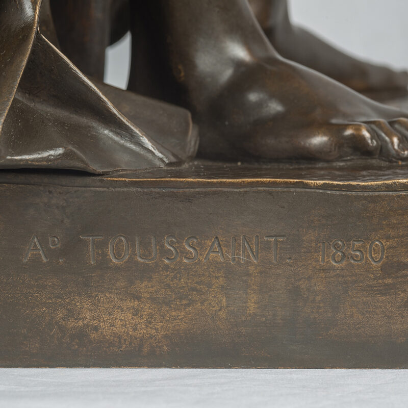 Pair of Important Bronze Figural Torcheres by Ferdinand Barbedienne Foundry - Image 3