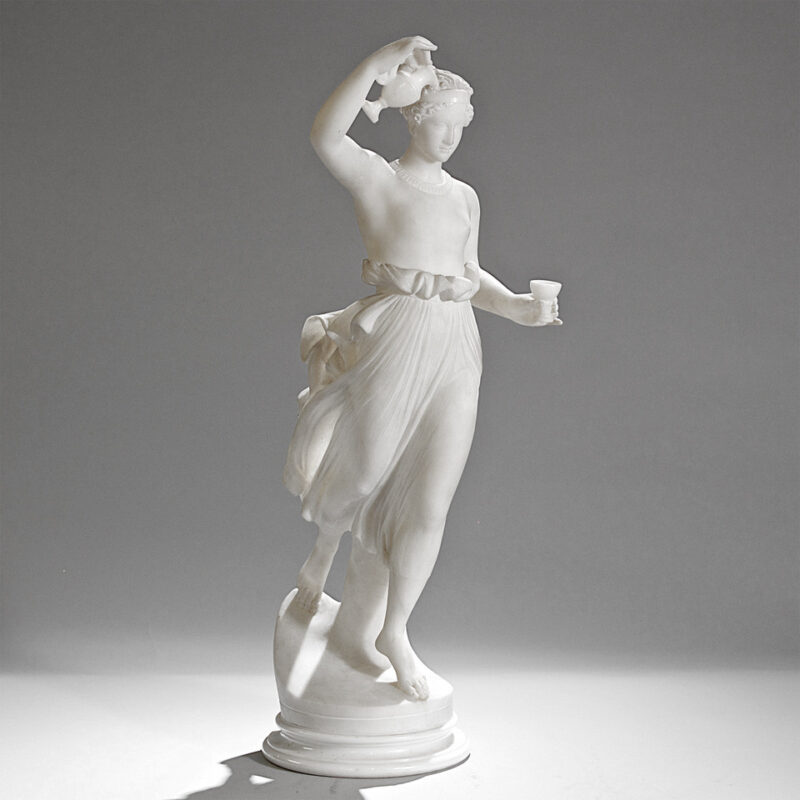 A Finely Carved Neoclassical Marble of a Standing Female Figure.