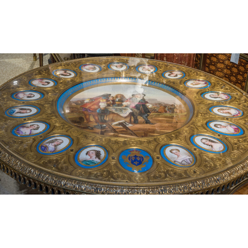 A Monumental Ormolu-Mounted Painted Wood & Sevres Porcelain Gueridon - Image 2