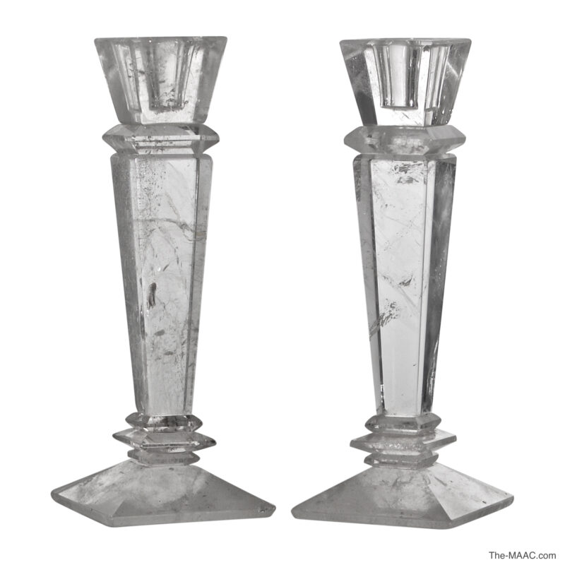 A Fine Pair of Rock Crystal Candle-Holders