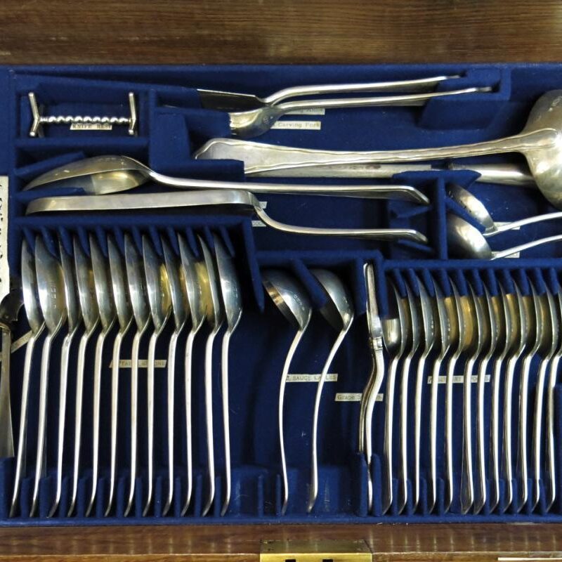 Large & Very Comprehensive Sterling Silver Flatware Set in an Early 18th Century Style - Image 6