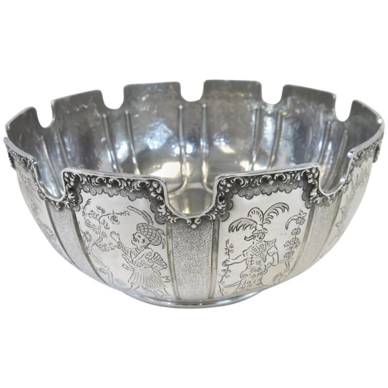 Tiffany Sterling Silver Chinoiserie Style Bowl