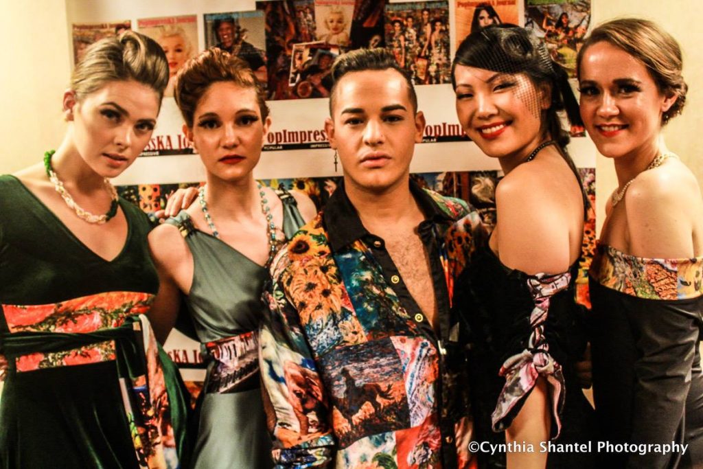 Models - at PopImpressKA's fashion show - at the Manhattan Art & Antiques Center