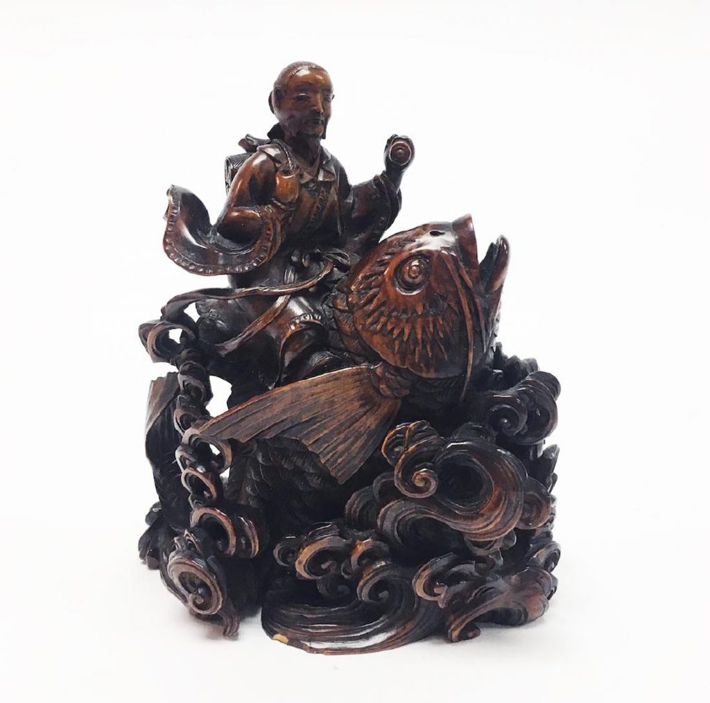 Antique Chinese Wood Carving - at the Manhattan Art & Antiques Center March auction 