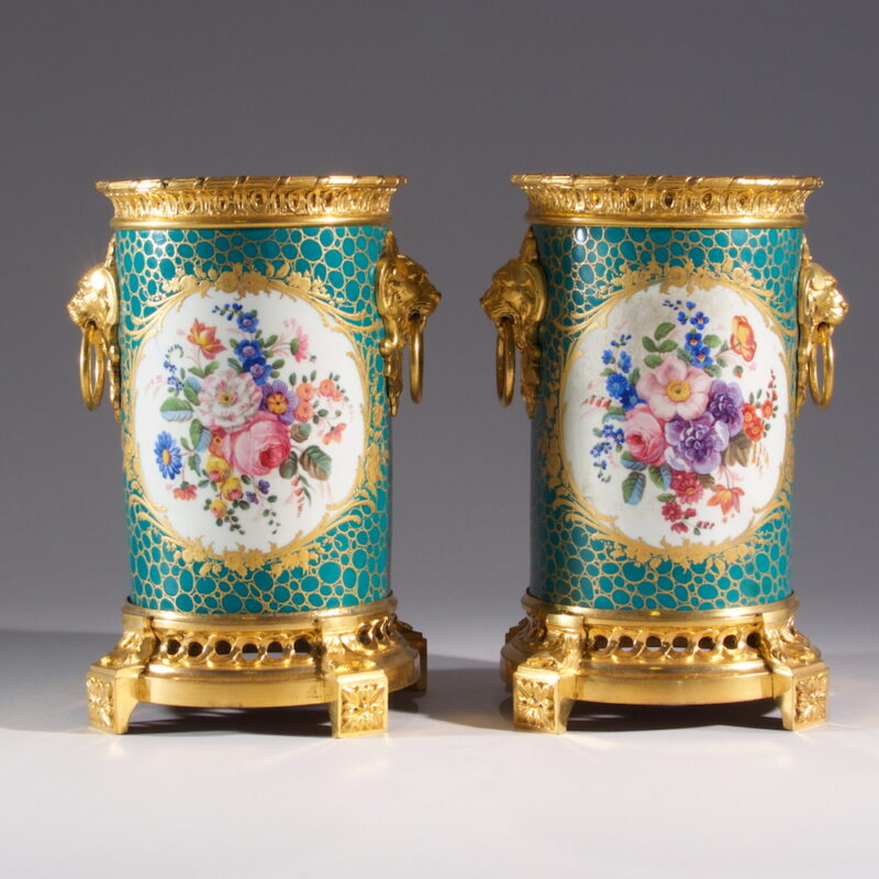 Pair of Green Sevres Wine Coolers - Image 2