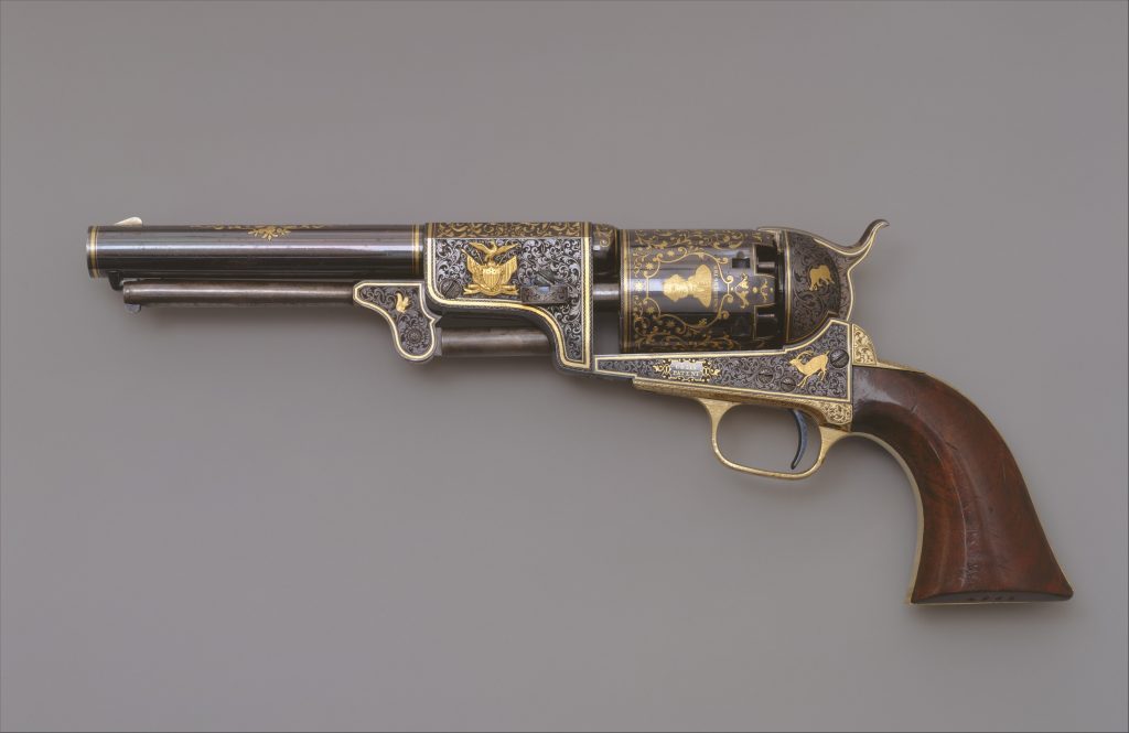 Colt Third Model Dragoon Percussion Revolver, Serial Number 12406 - at "Arms & Armor" at the Metropolitan Museum of Art 