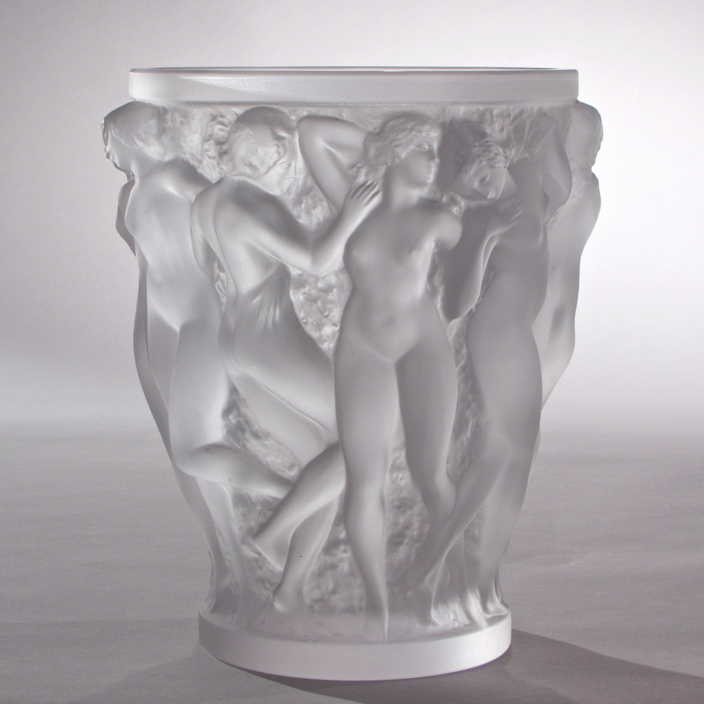 Large Lalique Crystal Vase - - at Bella Antiques - at The MAAC, NYC