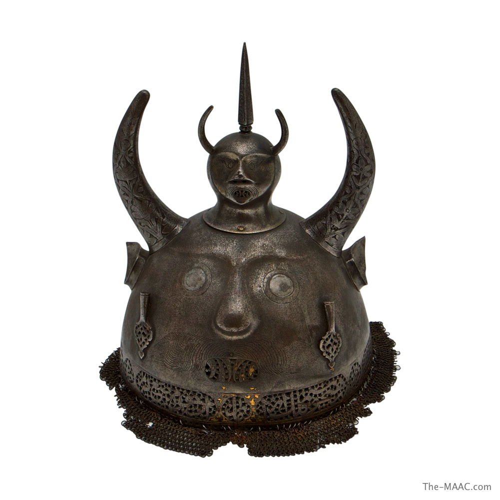 Persian Steel Helmet - at Lev Tov Antiques - at the Manhattan Art & Antiques Center