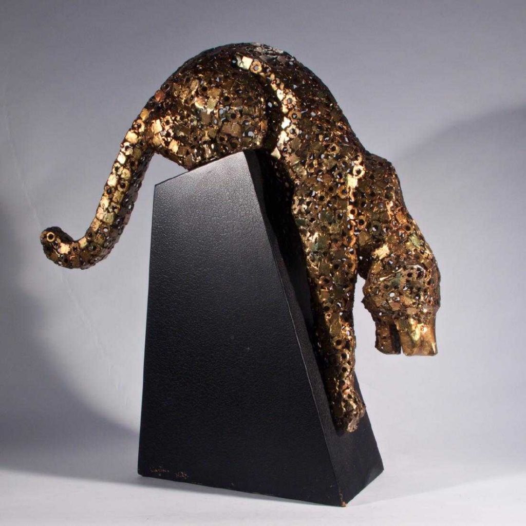Large Metal Panther Sculpture Signed Cartier - Manhattan Art & Antiques Center - November 2018 Auction