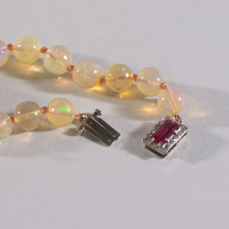 Opal Bead Necklace With Fitted Box - Image 3
