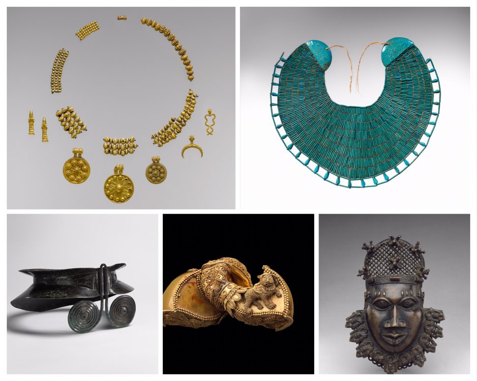 Various antique jewelry from The Met's exhibit, 