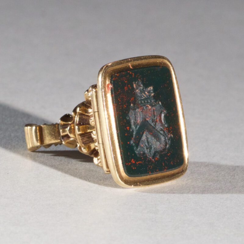 Gold and Bloodstone Seal With Concealed Hair Locket Compartment - 
