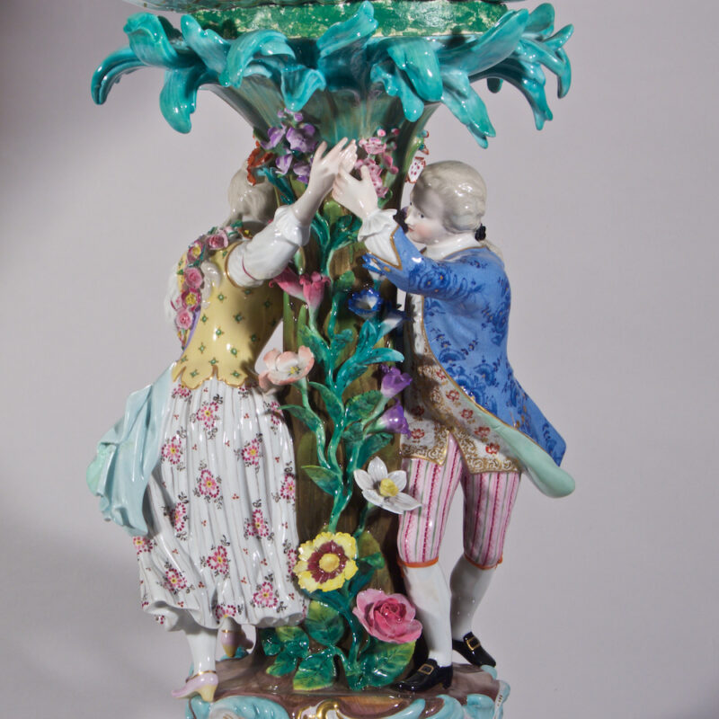 Pair of Meissen Figural Tazas -