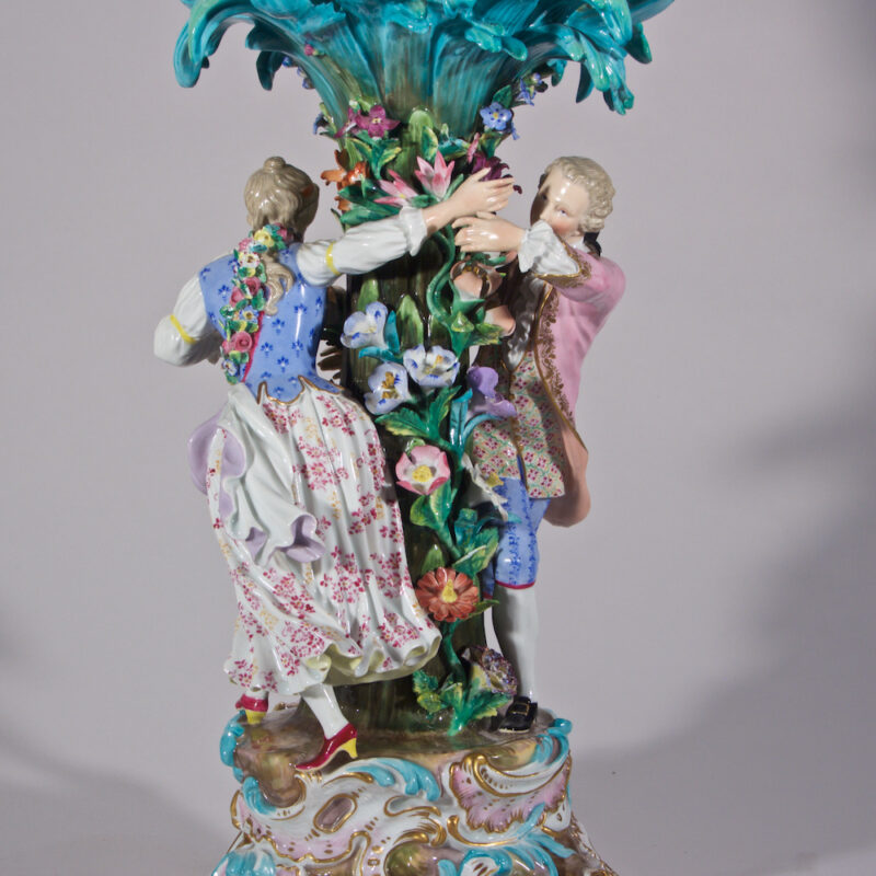 Pair of Meissen Figural Tazas -