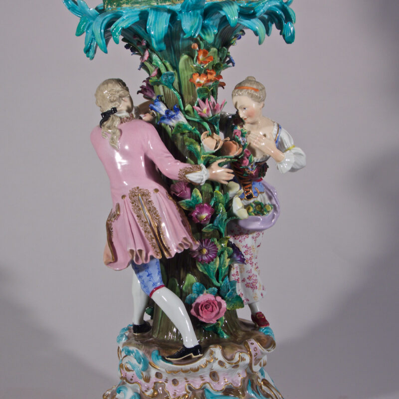 Pair of Meissen Figural Tazas -