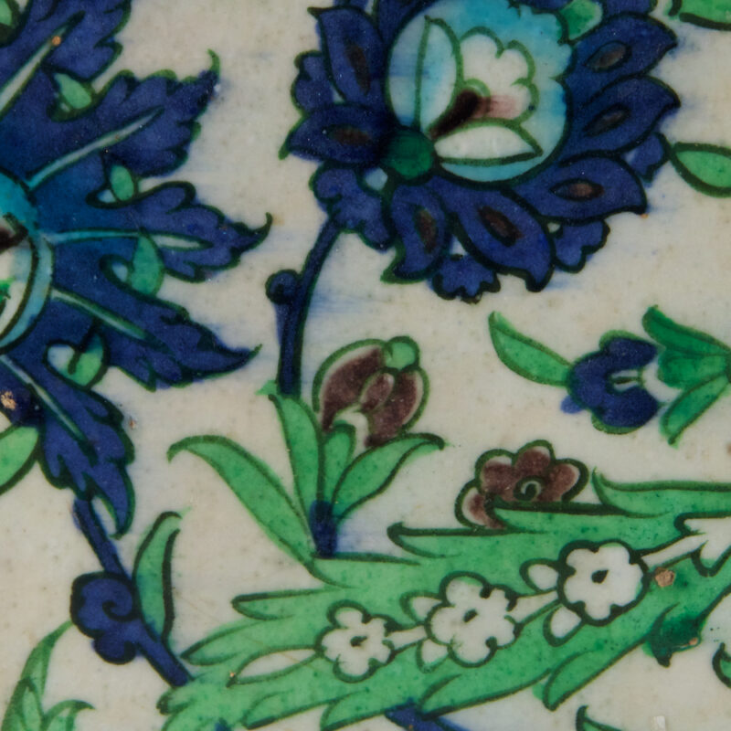 17th Century Damascus Pottery Tile