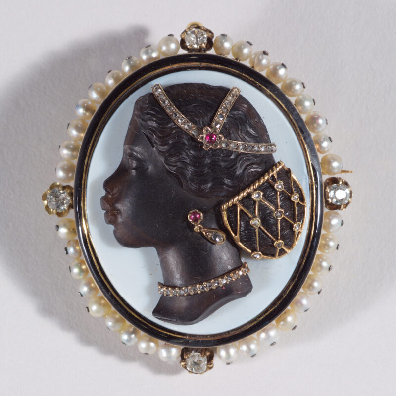 Exceptional Hardstone Blackamoor Habille Cameo Brooch/Pendent
