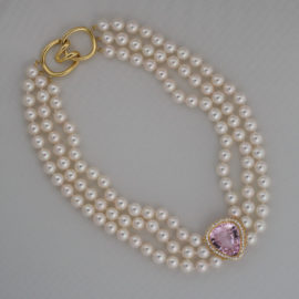 Tiffany Pearl and Kunzite Necklace
