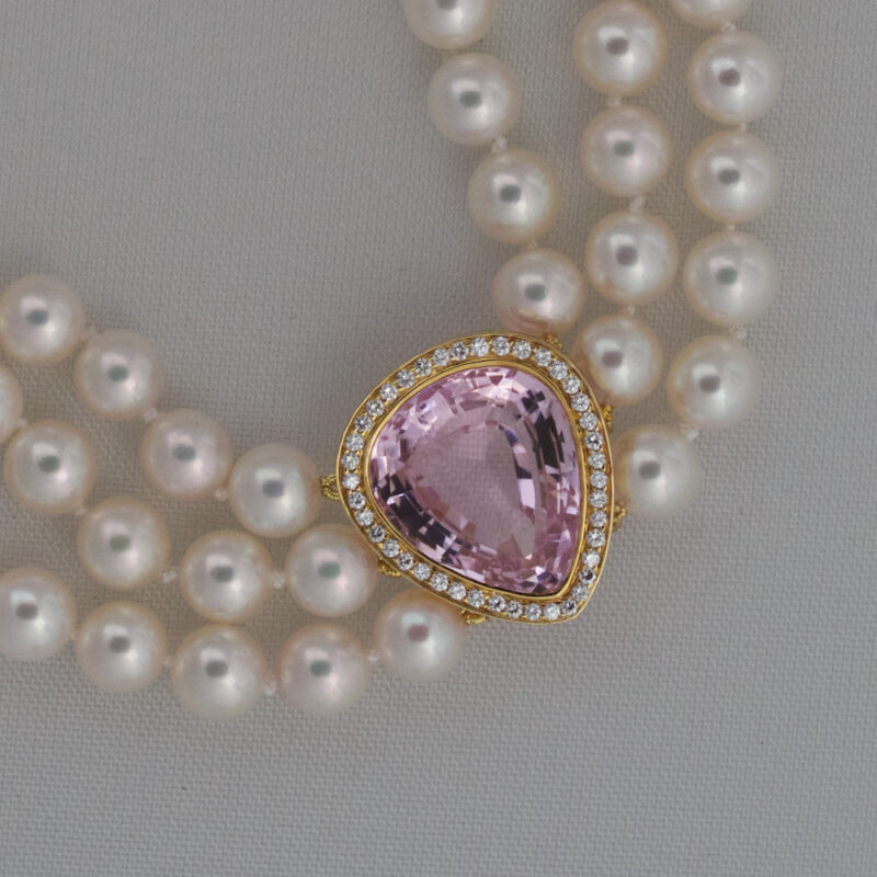 Tiffany Pearl and Kunzite Necklace