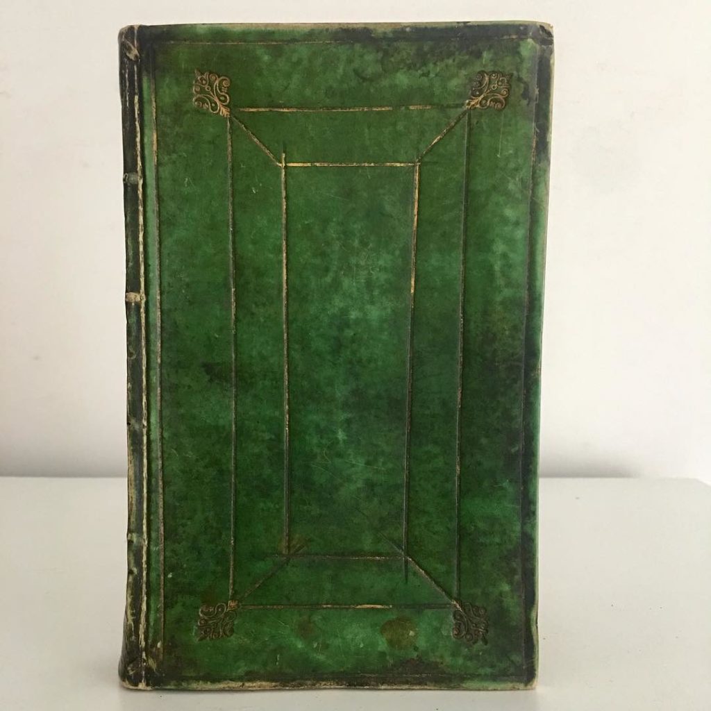 Green book jacket of John Ray’s Synopsis Methodica Stirpium Britannicarum 