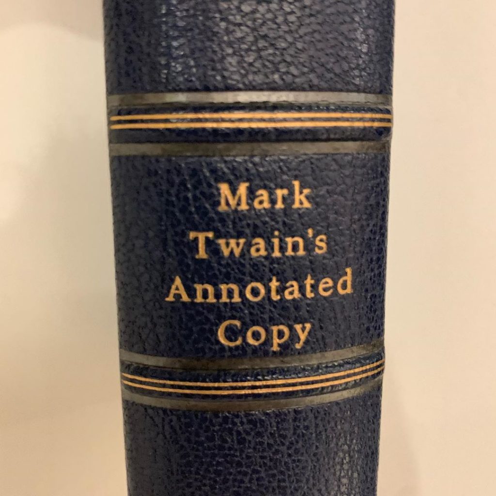 Black Book Spine: Mark Twain's Annoted Copy - at Adam Weinberger Rare Books