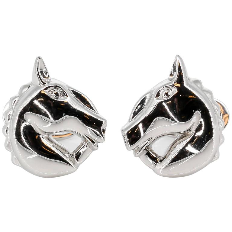 Round Horses and Roses Cufflinks
