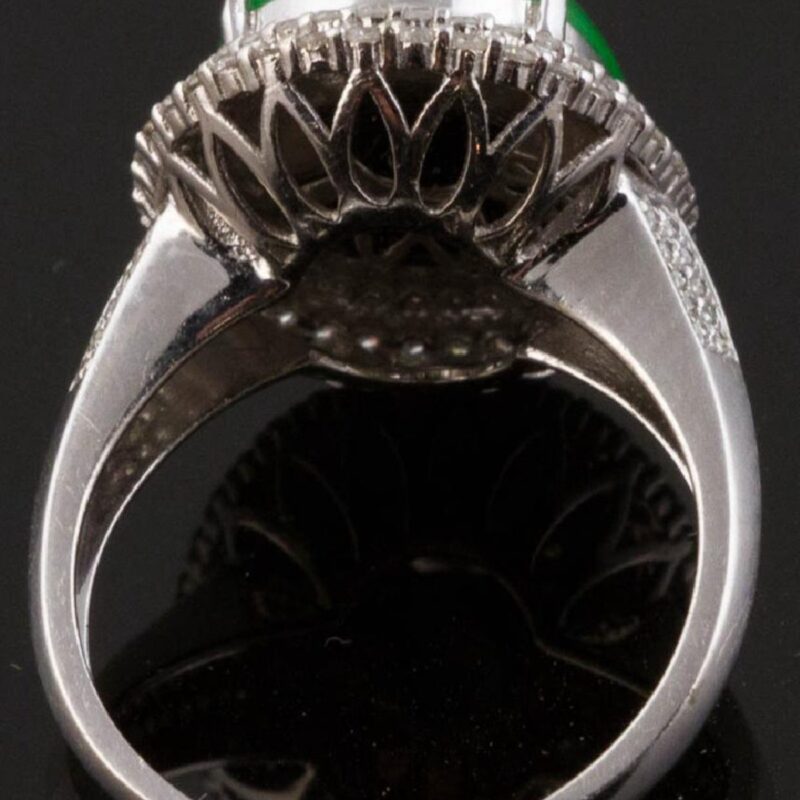 jade white gold ring