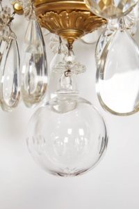 close up of chandelier