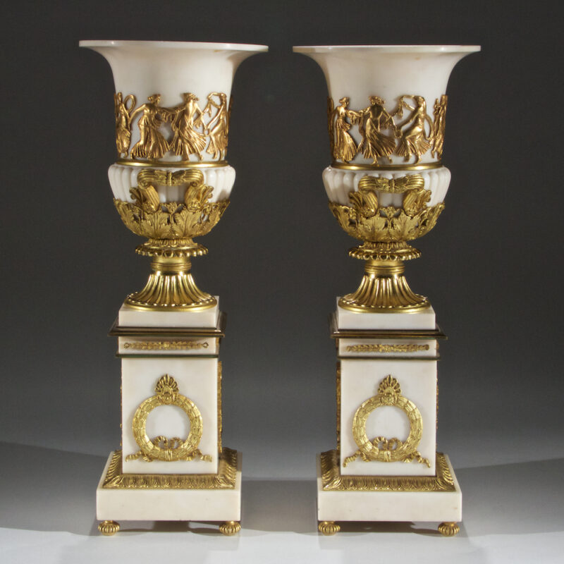 A Fine Pair of Antique Neoclassical Vases - Image 2