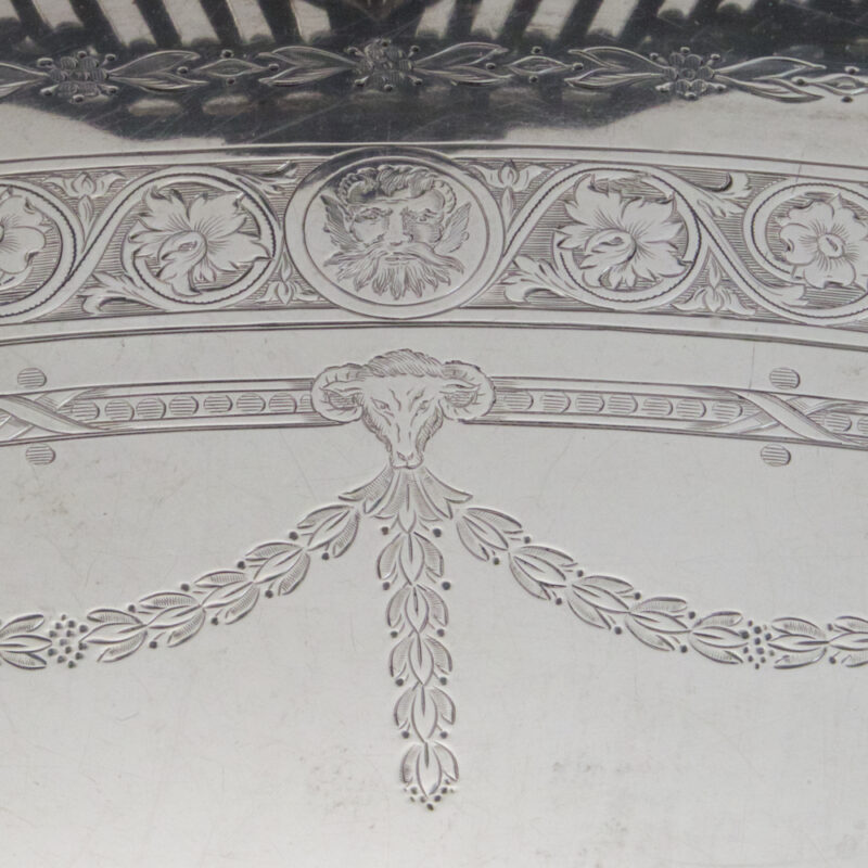 Large Oval Sterling Silver Gallery Tray